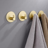 1 x RAW Customer Returns ChangWanna  Hooks Self-Adhesive Gold - Pack of 4 Towel Hooks Wall Hooks Clothes Hooks for Sticking Strong Without Drilling Stainless Steel, Adhesive Hooks  Hooks Adhesive Hooks for  Kitchen Door - RRP €15.12