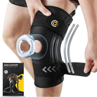 1 x RAW Customer Returns CAMBIVO knee brace for men and women, adjustable knee brace for pain relief, meniscus tear, knee tape, knee support with side stabilizers and gel pad, ideal for weightlifting, sports - RRP €31.75