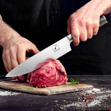 1 x RAW Customer Returns imarku chef s knife, 20 cm kitchen knife, professional knife, high carbon stainless steel chef s knife, sharp, knife, ergonomic Pakka handle - RRP €39.99