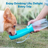 1 x RAW Customer Returns Dog Drinking Bottle 550 ml Peteast Foldable Dog Drinking Bottle for On the Go, BPA-Free, Dog Cat Pets Leak-Proof Water Bottle Dog for Hiking, Traveling Azure Blue  - RRP €13.1