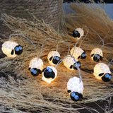 1 x RAW Customer Returns Riaxuebiy Beautiful Sheep Shape String Lights Black Decorative Fairy Battery Operated for Party Christmas Halloween Wedding 1.65m 10 LED Sheep with Black Side  - RRP €24.22