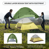 1 x RAW Customer Returns Naturehike Cloud up 2 Upgrade Ultralight Tents Double 2 Person Tent 3-4 Season for Camping Hiking 20D Forest Green Upgrade  - RRP €169.0