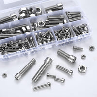 13 x Brand New Machine Screws and Nuts Set, 320 pcs M3 M4 M5 M6 Stainless Steel Cross Flat Head Screws with Hexagon Nuts Kit for Repair, with Storage Box - RRP €138.84