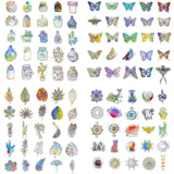 1 x Brand New Holographic Glitter Stickers 200 Pieces Pet Vintage Stickers Butterfly Stickers Holographic Stickers Colors Glitter Scrapbooking Stickers Self-Adhesive Glitter Stickers - RRP €11.89