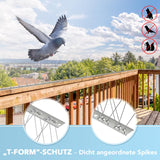 1 x RAW Customer Returns AOKKR Pigeon Repellers, 1 Meter Pigeon Repellers in 304 Stainless Steel, Bird Repellent Spikes 4 Pieces 25cm with Screws and Clamps, Needle Repellent for Roof Fence Balcony Gutters - RRP €10.81