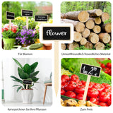 1 x RAW Customer Returns UNINGYI 30 Labels Black Wooden Plant Labels, T-Type Garden Black Board Markers, Wooden Garden Stakes for Vegetable Seeds Trees Herbs Flowers Garden Rectangular - RRP €18.0