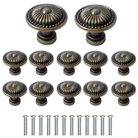 1 x RAW Customer Returns Pack of 12 vintage bronze cabinet knobs pull handle, kitchen cabinet door drawer pull knob with screws drawer knob cabinet door knobs cabinet handles knob for cabinet drawer kitchen - RRP €13.45