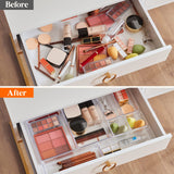 1 x RAW Customer Returns Lifewit 11 Pieces Drawer Organizer Made of Clear Plastic, Desk Drawer Dividers, Trays, Dresser Storage Boxes Separator Box for Makeup, Jewelry and Gadgets, Bedroom, Bathroom, Office - RRP €17.84