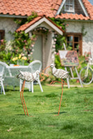 1 x Brand New TERESA S COLLECTIONS garden decoration for outdoors, garden figures, heron metal garden figure, set of 2 24 28 inch rustic bird figures for outdoors, weatherproof pond figure, gifts for women - RRP €30.24