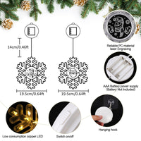 1 x RAW Customer Returns BLOOMWIN Christmas Lights Window Indoor LED Snowflakes Window Decoration 2 Pcs. Curtain Lights Warm White Battery Operated, 21cm - RRP €20.99