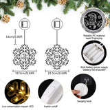 1 x RAW Customer Returns BLOOMWIN Christmas Lights Window Indoor LED Snowflakes Window Decoration 2 Pcs. Curtain Lights Warm White Battery Operated, 21cm - RRP €20.99