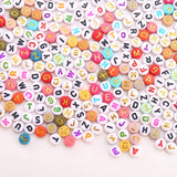 1 x RAW Customer Returns DAHI 1000pcs Letter Beads Round 7mm Letter Beads Alphabet Bead White Bead with Colorful Letters Beads from A to Z in Letter Bead for Bracelet DIY Jewelry - RRP €8.48