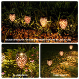 1 x RAW Customer Returns G rvitor solar lights garden, LED warm light solar lamps for outdoor garden, 69CM garden lights IP65 waterproof, solar lights for outdoors vintage decoration patio lawn path lights metal  - RRP €39.91