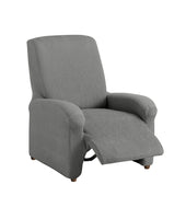 1 x RAW Customer Returns Textil-home Stretch cover for recliner complete TEIDE, 1 seater - 70 to 100 cm. Color grey - RRP €32.99