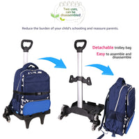 1 x RAW Customer Returns Liny Backpack Trolley,Kids Hand Cart with Wheels,Student Luggage Travel Trolley - RRP €44.75