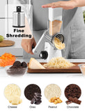 1 x RAW Customer Returns GDL cheese grater with crank, vegetable slicer with 3 interchangeable drum blades, grater kitchen quick cutting, drum grater suitable for vegetables, fruit, etc. - RRP €37.3