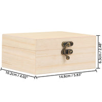 1 x RAW Customer Returns BELLE VOUS Natural Small Wooden Box Pack of 6 - 14.8 x 10.2 x 6.3 cm - Blank Wooden Box with Hinged Lid Front Closure - DIY Jewelry Boxes, Crafts Hobbies - RRP €29.49