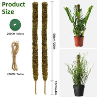 1 x RAW Customer Returns 2 pieces 60CM moss stick bendable, plant sticks coconut moss stick for monstera plant trellises for climbing plants natural plant support - RRP €17.15