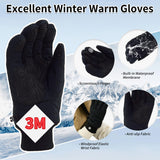 8 x Brand New Naturehike -5 to 5 Winter Warm Non-Slip Gloves Filled with 3M Thinsulate Thermal Cotton Wind Cuffs Suitable for Winter Cycling Skiing Mountaineering Snow Shoveling Black - RRP €220.8