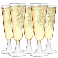 1 x RAW Customer Returns MATANA 48 Premium Elegant Plastic Champagne Glasses, 150ml - Reusable Cocktail Glasses, Plastic Champagne Glasses, Sparkling Wine Flutes, Prosecco Glasses for Weddings, Birthdays, Parties - RRP €22.68