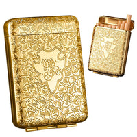 1 x RAW Customer Returns RWXCOW Metal Cigarette Case, For Men And Women, For 14 Cigarettes, Peaky Blinders Merchandise, Elegant Appearance And Special Qualities Golden - RRP €20.71