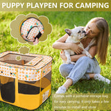 1 x RAW Customer Returns Puppy Run Foldable Puppy Playpen Animal Playpen Indoor Dog Playpen for Small Medium Large Cat Enclosure with Carry Bag Dog Playpen for Home Indoor 90 x 70 x 60 cm, Green  - RRP €31.25