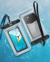 1 x RAW Customer Returns YOSH Floating Waterproof Phone Case for Large Phones with Case, 2 Pack 9 inch TPU Waterproof Phone Case Separate Card Slot IPX8 for iPhone 15 Pro Max 14 Pro Max Samsung S24 Ultra - RRP €18.11