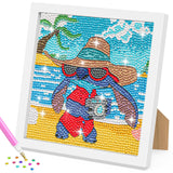 1 x Brand New EOBROMD Diamond Painting Stitch Photography, Cartoon Diamond Painting with Frame, 5D Diamond Painting Pictures Anime, Diamond Painting Pictures Arts Craft for Home Decor Gift 18x18cm - RRP €10.5