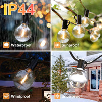 1 x RAW Customer Returns Avoalre solar fairy lights outdoor with remote control, IP44 waterproof outdoor fairy lights with 4 modes timer function 4 dimmable brightness, G40 warm white 19M fairy lights with 25 2 bulbs for garden yard - RRP €53.99