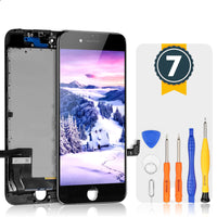 1 x RAW Customer Returns bokman display repair kit compatible with black iPhone 7 incl. glass, retina LCD, touchscreen , matching professional tool set included - RRP €20.16