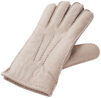 1 x RAW Customer Returns YISEVEN Womens Winter Sheepskin Leather Shearling Gloves Driving Fur Lined Sherpa Heated Warm Mittens Thick Merino Wool lining for Cold Weather Dress Gifts, Peach Pearl Medium, M 7 -8  - RRP €37.8