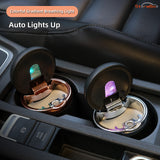 11 x Brand New Cendrier de voiture exquis avec lumi re respiratoire color e LED et couvercle, amovible et portable Gold-A  - RRP €211.2