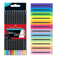 1 x RAW Customer Returns Faber-Castell 116410 - Black Edition coloured pencils, neon pastel colours, case of 12 - RRP €5.96