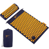 1 x RAW Customer Returns Fitem acupressure set acupressure mat pillow bag massage ball relieves back pain and neck pain muscle relaxation blue-orange  - RRP €33.23