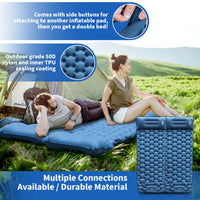 1 x RAW Customer Returns HiiPeak sleeping mat self-inflating high camping air mattress with integrated pillow outdoor camping mat sleeping mat small pack size with foot pump air cell mat inflatable - RRP €42.99