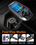 1 x RAW Customer Returns Bluetooth FM Transmitter Car, Wireless 4-in-1 Radio AUX Adapter with 3 Port USB, PD 20W Charger, SD TF Card, 5 EQ Modes, 1.8 Color Display Hands-Free Function Car Cigarette Lighter MP3 Player - RRP €42.35