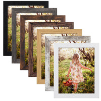 1 x RAW Customer Returns Vasemouh rustic picture frames 20x25 CM set of 7 in different colours, for wall and table display - RRP €26.99