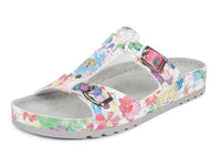 1 x Brand New Aerosoft Women s Comfortable Mules with Memory Foam Insole and 2 Adjustable Buckles White Multicolor, numeric 42 , Memory White, 42 EU - RRP €51.6