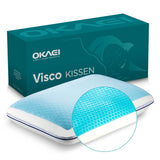 1 x RAW Customer Returns OKAEI GelCell Memory Foam Pillow with Cooling GelCover Comfortable Ergonomic Wig Pillow for a Comfortable Sleep 60 x 40 15 , Sleep - RRP €47.99