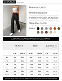 1 x RAW Customer Returns PrinStory Cargo Pants for Women High Waist Casual Pants Baggy Stretchy Wide Leg Y2K Streetwear with 8 Pockets Black, M  - RRP €36.99