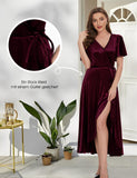 1 x RAW Customer Returns Wedtrend Cocktail Dress Party Dress Women Sexy Dress Cocktail Dress Women Elegant for Wedding Dress Long A Line WTSR002 Burgundy 2XL - RRP €45.37