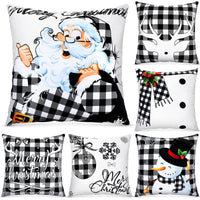 2 x Brand New Tatuo 6 Pieces Christmas Cushion Cover Decorative Pillowcase Pillow Case Holiday Decor Cushion Cover for Sofa Couch Office Bedroom Dotted Style, 18 x 18 Inches  - RRP €38.4