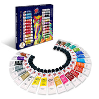 1 x RAW Customer Returns 24 colors 12 ml tube acrylic paint for artists for children and adults - RRP €11.59