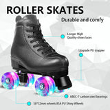 1 x RAW Customer Returns Women s classic retro roller skates, roller skates with four wheels in double row, classic roller skates, roller skates for children, shiny roller skates, ideal for beginners, ABEC-7 ball bearings - RRP €52.56