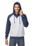 1 x Brand New YuKaiChen Men s Pullover Hoodie Patchwork Sweatshirt Casual Raglan Sleeve Hoodie with Pockets XXL Navy - RRP €27.6