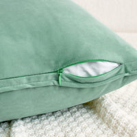 1 x RAW Customer Returns MIULEE Set of 2 Velvet Cushion Covers Flange Cushion Cover Decorative Sofa Cushions Decorative Cushion Wrapped Edge Cushion Covers Decorative Cushion Cover for Sofa Living Room Bedroom 60 x 60 cm Sage Green - RRP €19.96