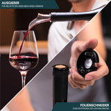 1 x RAW Customer Returns Corkscrew Wine 6-in-1 USB Electric Bottle Opener with Capsule Cutter, Pourer, Vacuum Pump, Cap and USB Cable - Electric Wine Opener for Wine Lovers - RRP €24.99