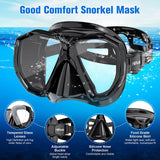 1 x RAW Customer Returns Hiipeak snorkeling set for adults, diving goggles for adults with dry snorkel, anti-fog anti-leak diving goggles with snorkel made of tempered glass, snorkel sets for snorkeling and diving black - RRP €24.99