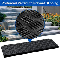 1 x RAW Customer Returns Spurtar set of 5 rubber mats, stair tread mats, anti-slip mat, stair carpet, anti-slip step mat, stair carpet for indoor and outdoor carpet, rubber mats - RRP €38.3