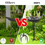 1 x RAW Customer Returns Giyiprpi Bird Bath Bird Bath Food Bowl Water Point Standing Bird Bath Garden for Wild Birds Water Bowl for Birds Large Frost-Proof Winterproof Bird Bath Green  - RRP €22.51